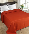 Goyals  Polar Fleece AC Double Bed Blanket (Orange)