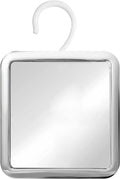 MIRRORVANA Hanging Fogless Shower Mirror for Shaving with 360 Rotatable Swivel Hook - Anti Fog and Shatterproof 6.3 x 6.3 Surfac