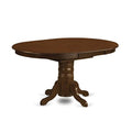 East West Furniture KET-ESP-TP Kenley Dining Room Table - an Oval Solid Wood Table Top with Butterfly Leaf & Pedestal Base, 42x60 Inch, Espresso
