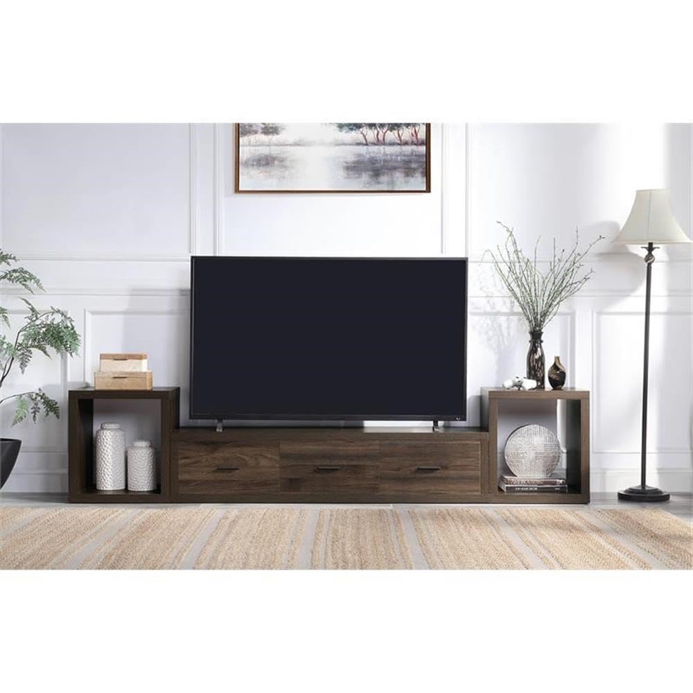 Acme Harel Wooden Rectangular TV Stand - Thumbnail 3