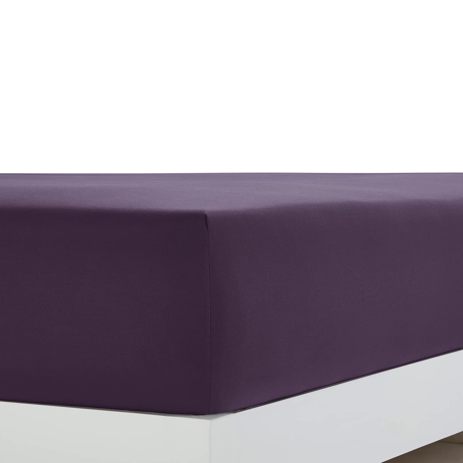 Clara Clark Bed Sheets, Premier 1800 Series 4 Piece Bed Sheet Set, Deep Pocket, Wrinkle, Fade, Stain Resistant, Luxury Soft Bedding Sheets & Pillowcases, Queen, Purple Eggplant