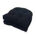 Eoieov Rocking Chair Cushion Black 2 Count,Solid Indoor/Outdoor Wicker Patio Seat Cushions U-Shaped Seat Pad Soft Thickened Dini