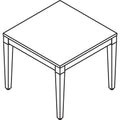 Lorell Mahogany Finish Solid Wood Corner Table