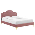 Modway Aviana Performance Velvet, King, Dusty Rose