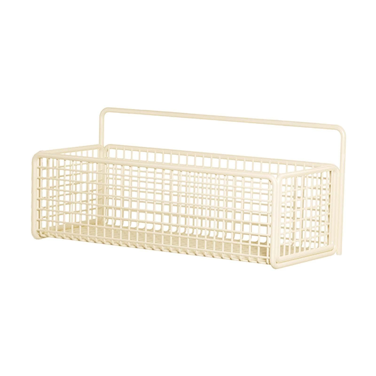 MERISHOPP Spice Rack Organizer Metal Hanging Kitchen Basket for Counter Kitchen Shower 36cmx15cmx13cm Without Hooks