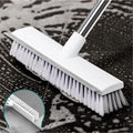 Cemorze Bathroom Brush 2in1 Bathroom Brush with Wiper Long Handle Floor Scrub Brush with 180 Rotating Head for Deep Cleaning T