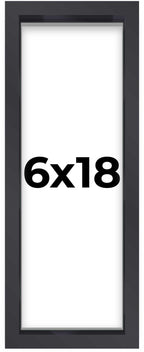 6x18 Shadow Box Frame Contemporary Black Finish | 1'' Depth of Usable Space| Interior Size 6x18 or 18x6 Inches| UV Resistant Acr