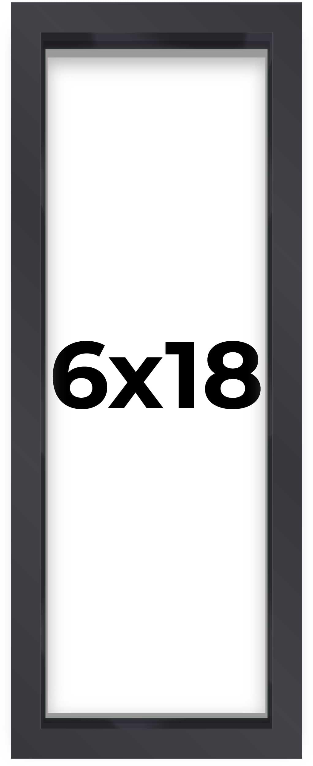 6x18 Shadow Box Frame Contemporary Black Finish | 1'' Depth of Usable Space| Interior Size 6x18 or 18x6 Inches| UV Resistant Acr
