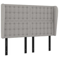 Vidaxl Headboard, Upholstered Headboard For Bed Home, Bed Headboard With Ears, Bedroom Furniture, Light Gray 57.9"X9.1"X46.5"/50.4" Fabric