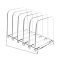 Vankcp 1 Pcs Acrylic Desk File Organizer 5Section Vertical Clear Stand