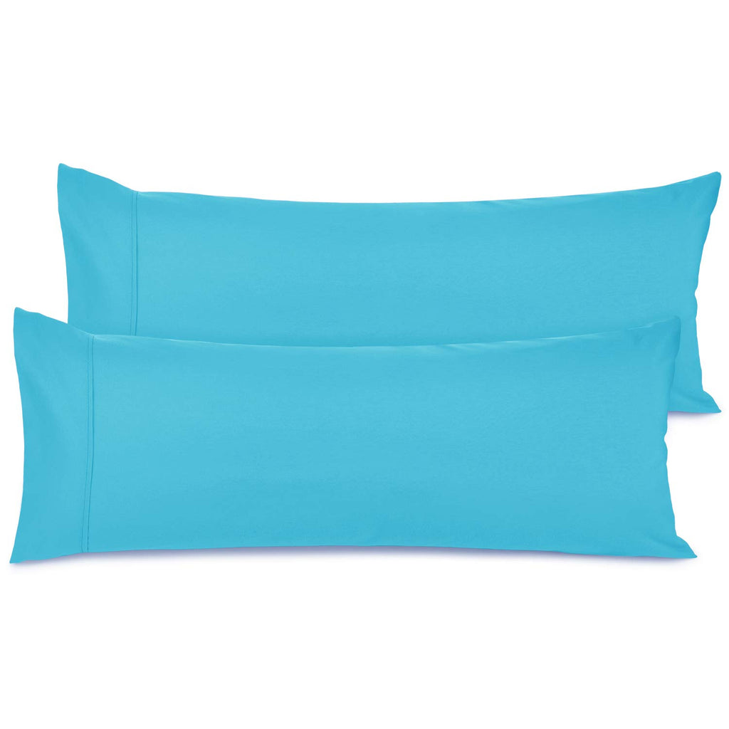 Nestl Body Pillow Cover - Soft Body Pillow Pillowcase - Lightweight Beach Blue Pillowcase - Microfiber Body Pillow Case Cover - 20X54 Inches - Envelope Closure, Set Of 2