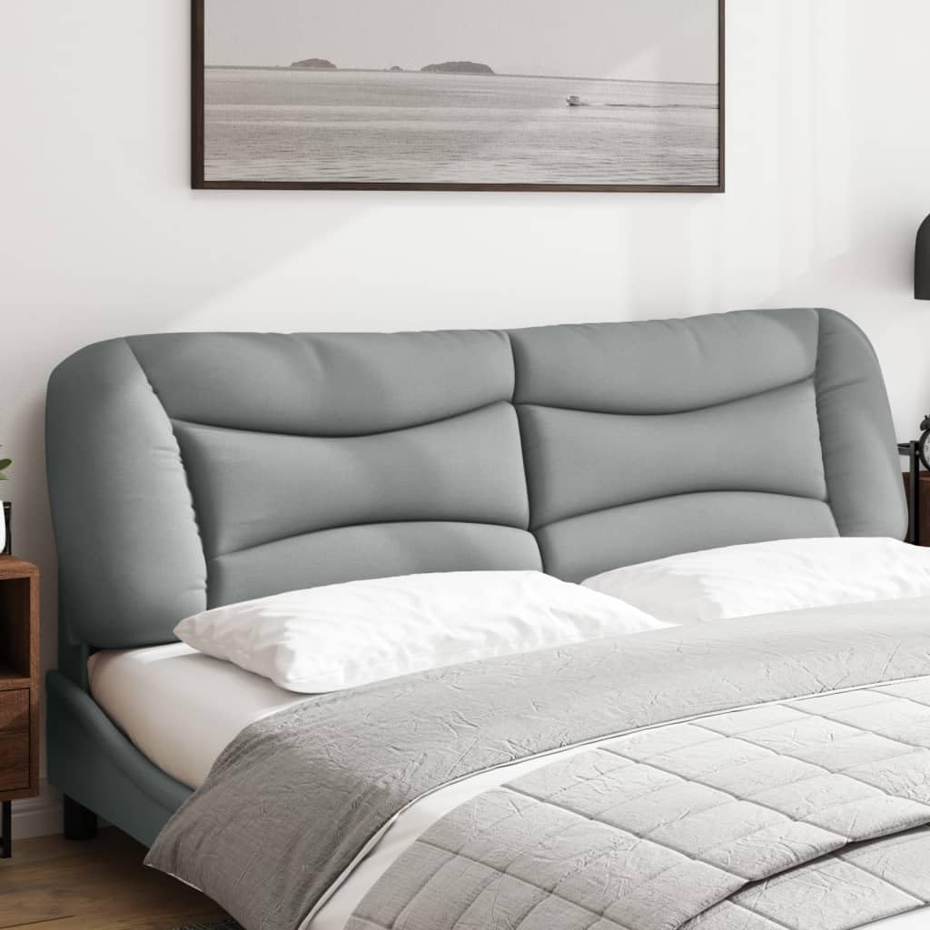 vidaXL Light Gray 72 Hanging Upholstered Headboard Cushion – Breathable Polyester, PP Fiber Filled Comfort, Zipper & Hook-and-Loop Fastener, Versatile Wall Mount
