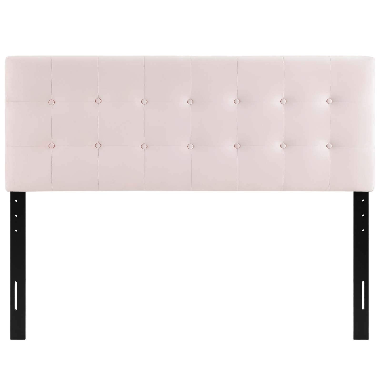 Modway Emily Queen Biscuit Tufted Performance Velvet Headboard, Pink