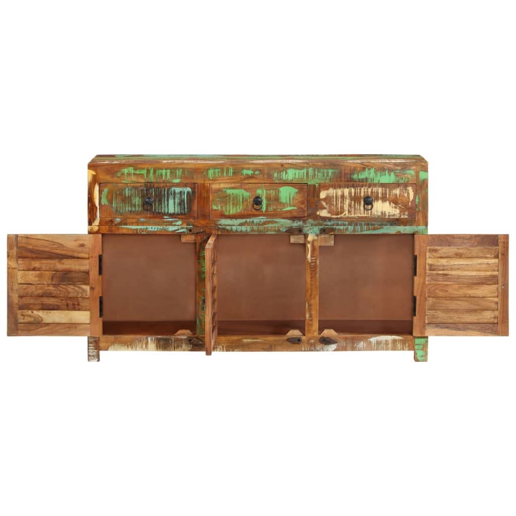 vidaXL Rustic Charm Sideboard Handmade from Solid Reclaimed Wood with Ample Storage and Display Space