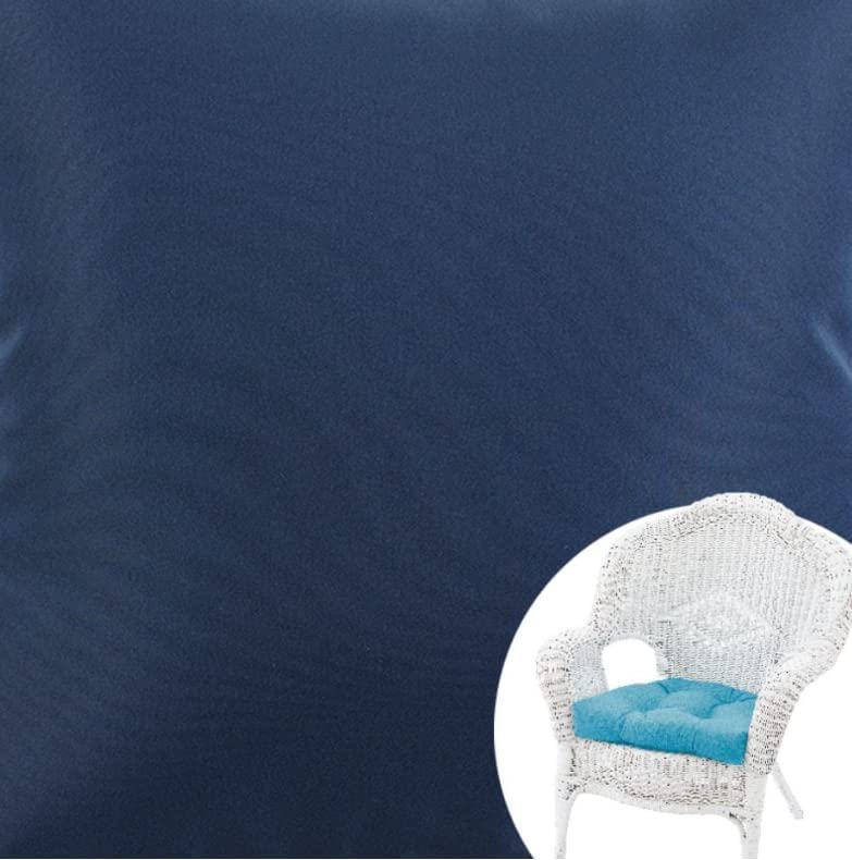 Solid Outdoor Cushion Collection - Navy Wicker Settee