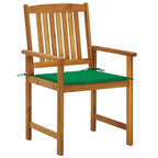 vidaXL 2X Solid Acacia Wood Patio Chairs with Cushions Lounge Seating Outdoor Garden Patio Balcony Terrace Wooden Dining Dinner Seat