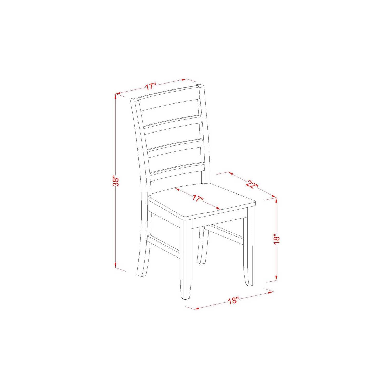 East West Furniture Ampf5-Bch-W 5 Piece Kitchen Table & Chairs Set Includes A Round Dining Room Table With Pedestal And 4 Dining Chairs, 36X36 Inch, Black & Cherry