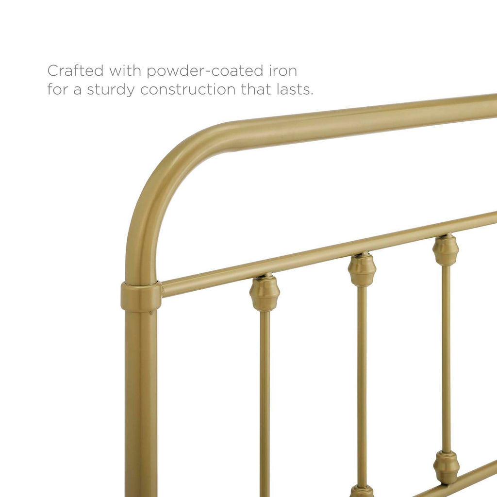 Modway Mod-6155-Gld Sage King Metal Headboard, Gold
