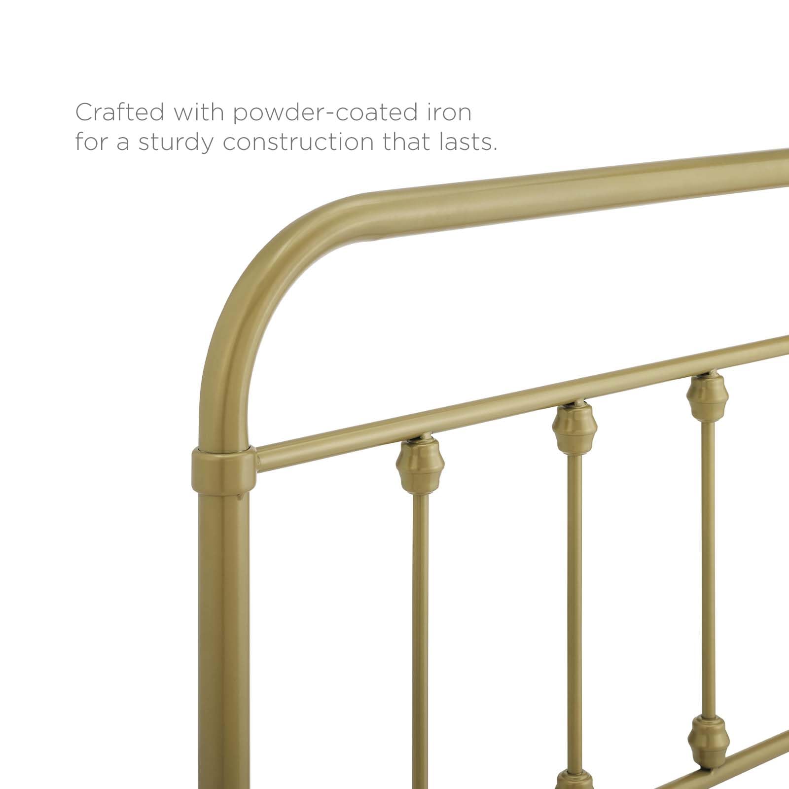 Modway Mod-6155-Gld Sage King Metal Headboard, Gold