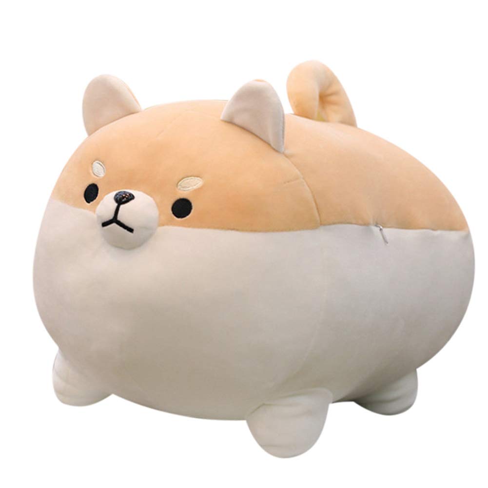 Sofipal Shiba Inu Dog Plush Pillow,Cute Corgi Stuffed Animal Toy Doll Gifts For Valentine,Christmas (Brown, 15.7 Inch)