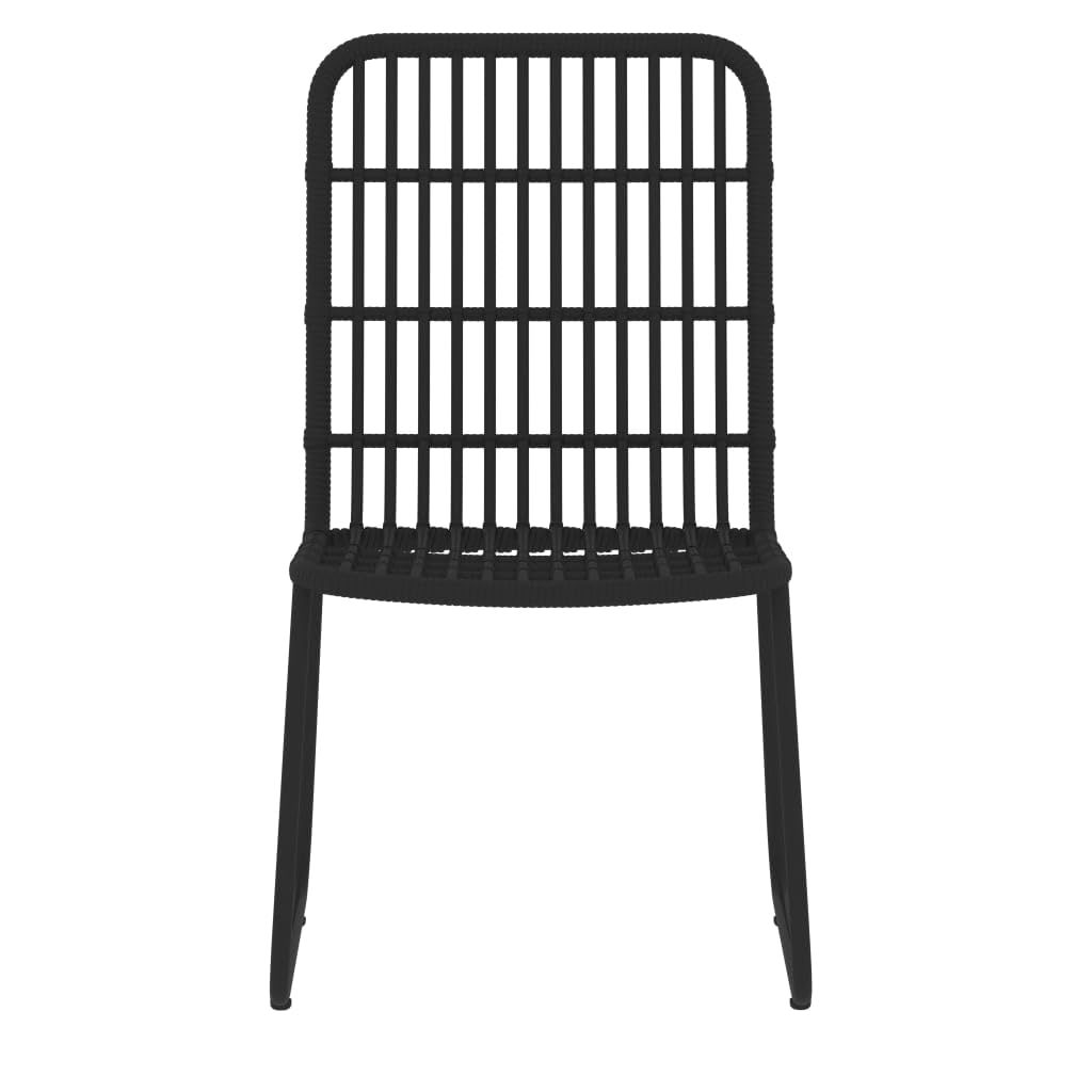 vidaXL Patio Dining Set 3 Piece Garden Outdoor Lawn Yard Terrace Balcony Dining Dinner Table and Chair Seat Seating Furniture Black