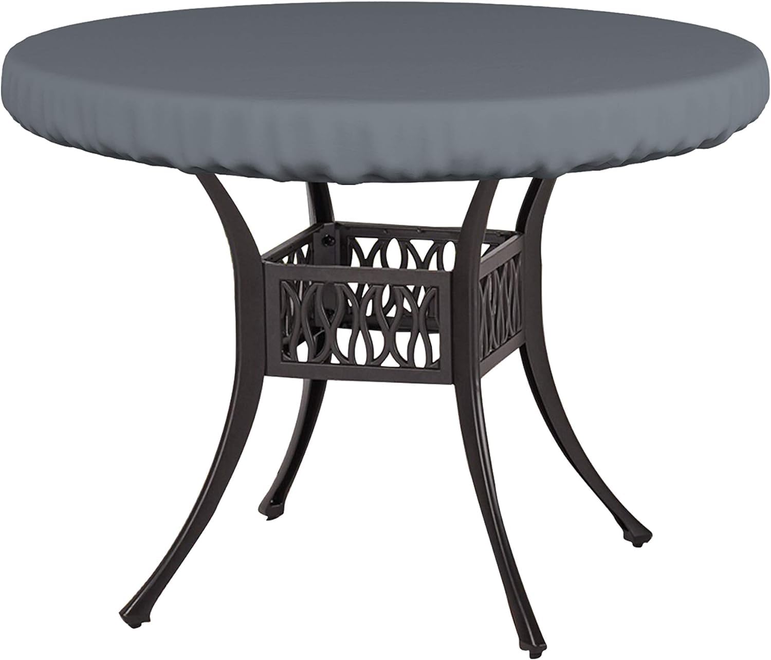 Covers & All Round Table Top Cover, 12 Oz Waterproof Uv & Weather Resistant Patio Table Cover, Outdoor Table Cover For Patio Outdoor Furniture & Coffee Table (60' Dia X 4' H Inches, Gray)