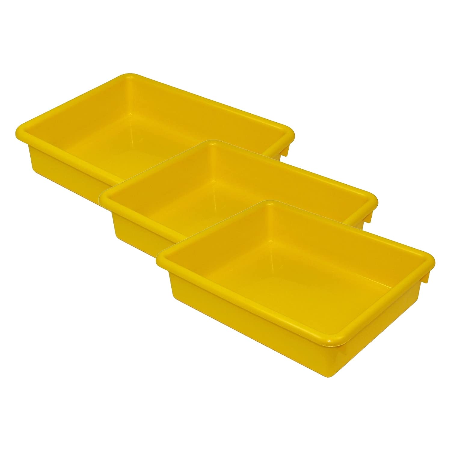 Romanoff Products ROM15103-3 3 in. Yellow Stowaway Letter Tray - 3 Each