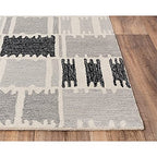 Rivera 7'9" X 9'9" Geometric Gray/Ivory/Charcoal Hand-Tufted Area Rug