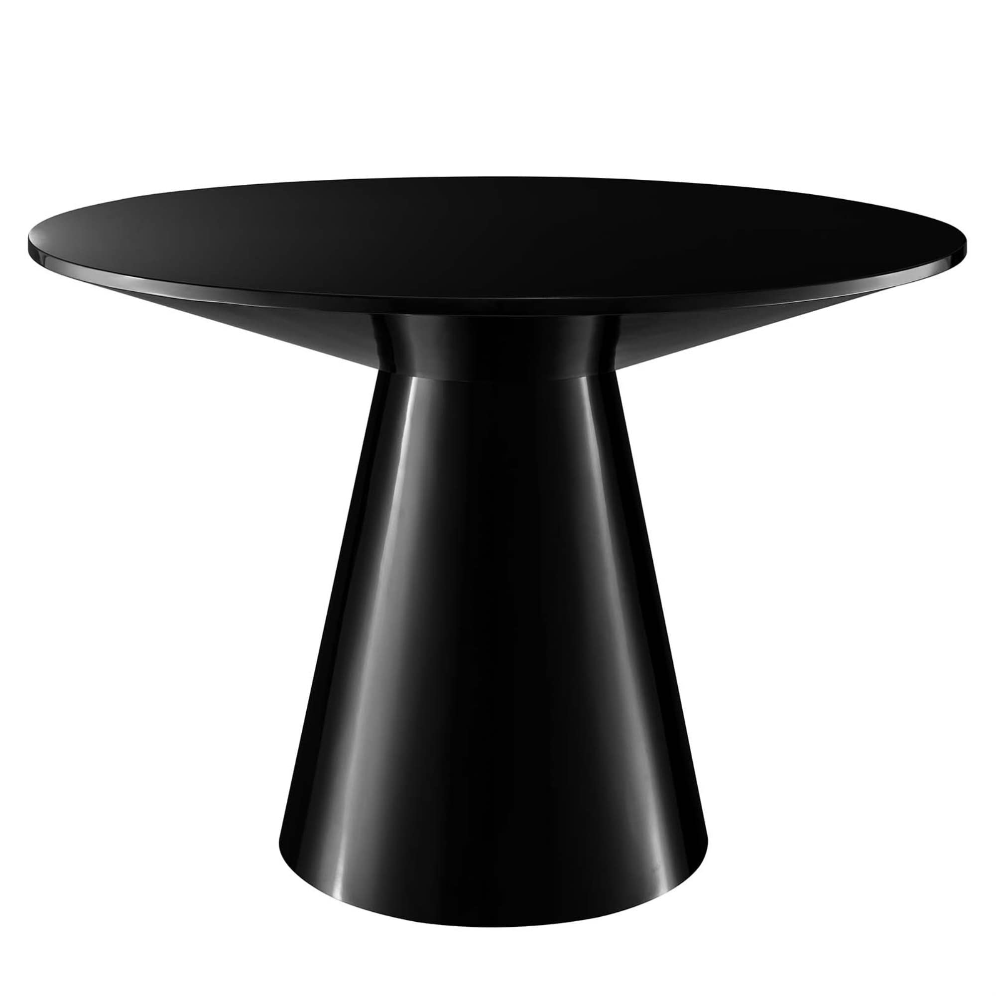 Modway Provision 47&Quot; Round Modern Style Mdf Wood Dining Table In Black