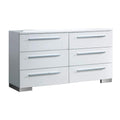 Benjara Benzara Sleek Modern Wooden Dresser, White,