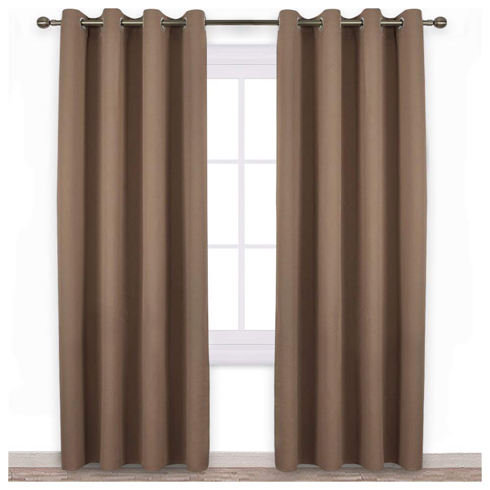 KOSOVO Silk Blackout Curtain Pack of 1 piece Only with 3 Layers Weaving Technology Thermal Insulated Draperies Energy Saving (Wi