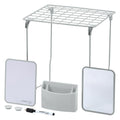 Lockermate By Bostitch 7-Piece Locker Organizer Kit, Includes Locker Shelf, Mirror, Whiteboard, Storage Cup & Dry Erase Marker - Gray