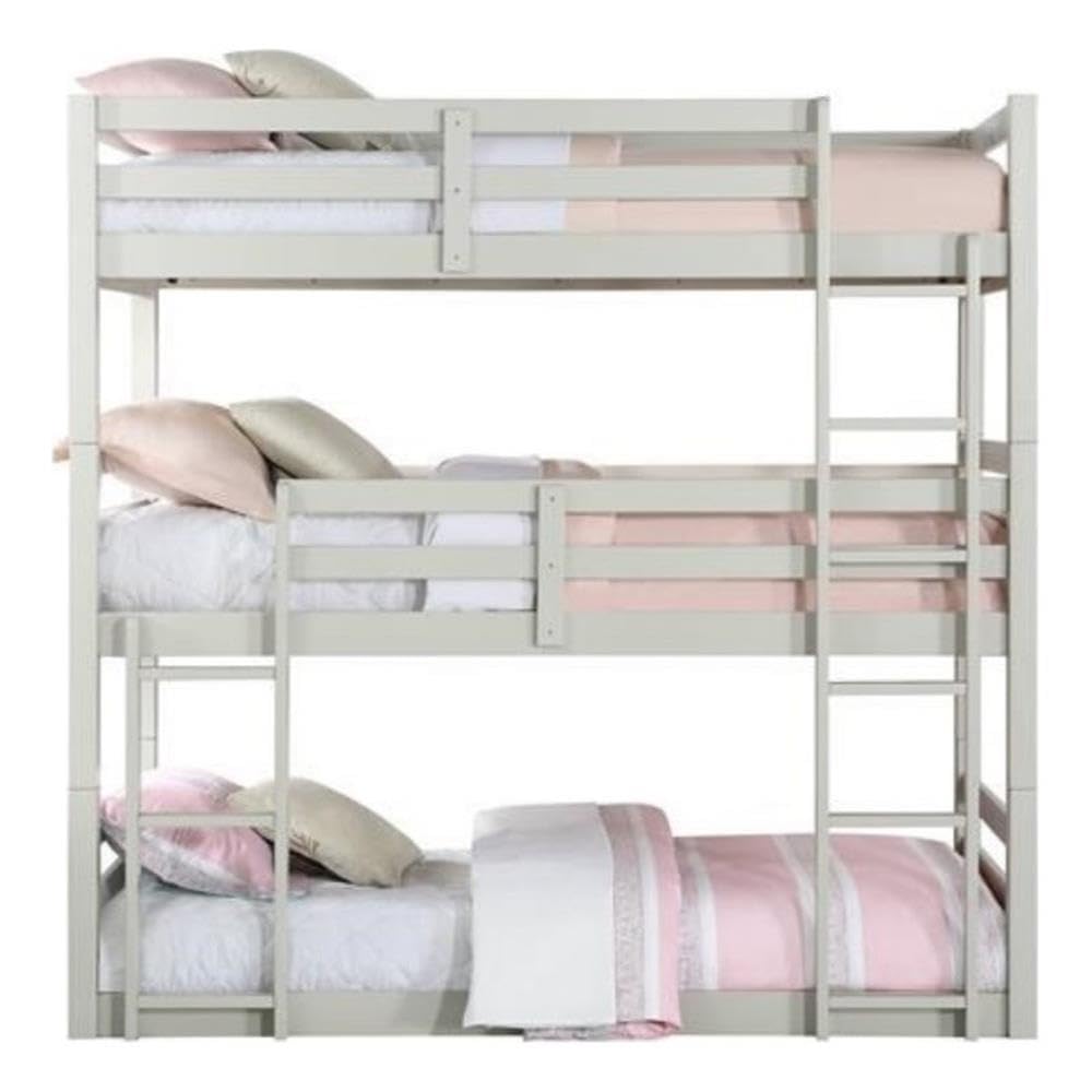 Acme Ronnie Wood Triple Bunk Bed - Twin in Light Gray