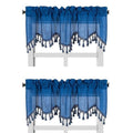 Solid Faux Silk Swag Waterfall Cascade Ascot Window Curtain Valance W/Tassels Trim 55' X18' Wave (2, Royal Blue)