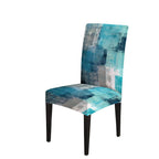 Capsceoll Turquoise Chair Cover Set Of 2 Grey Abstract Art Chair Covers Dining Room Chair Slipcover For Kitchen