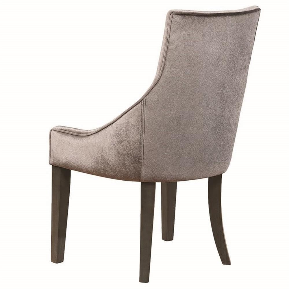 Coaster Furniture Phelps Upholstered Demi Wing Grey (Set of 2) Dining Chair 23.25" D x 24.75" W x 38" H 121714