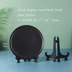 Artliving 6 Inch Black 12Pcs/Set Plastic Easels Plate Display Stands Picture Frame Stand Holder