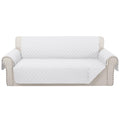 Luxshare Home Reversible Sofa Covers Couch Cover Furniture Protector For Dogs Elastic Straps Water Resistant(Sofa,White/White)