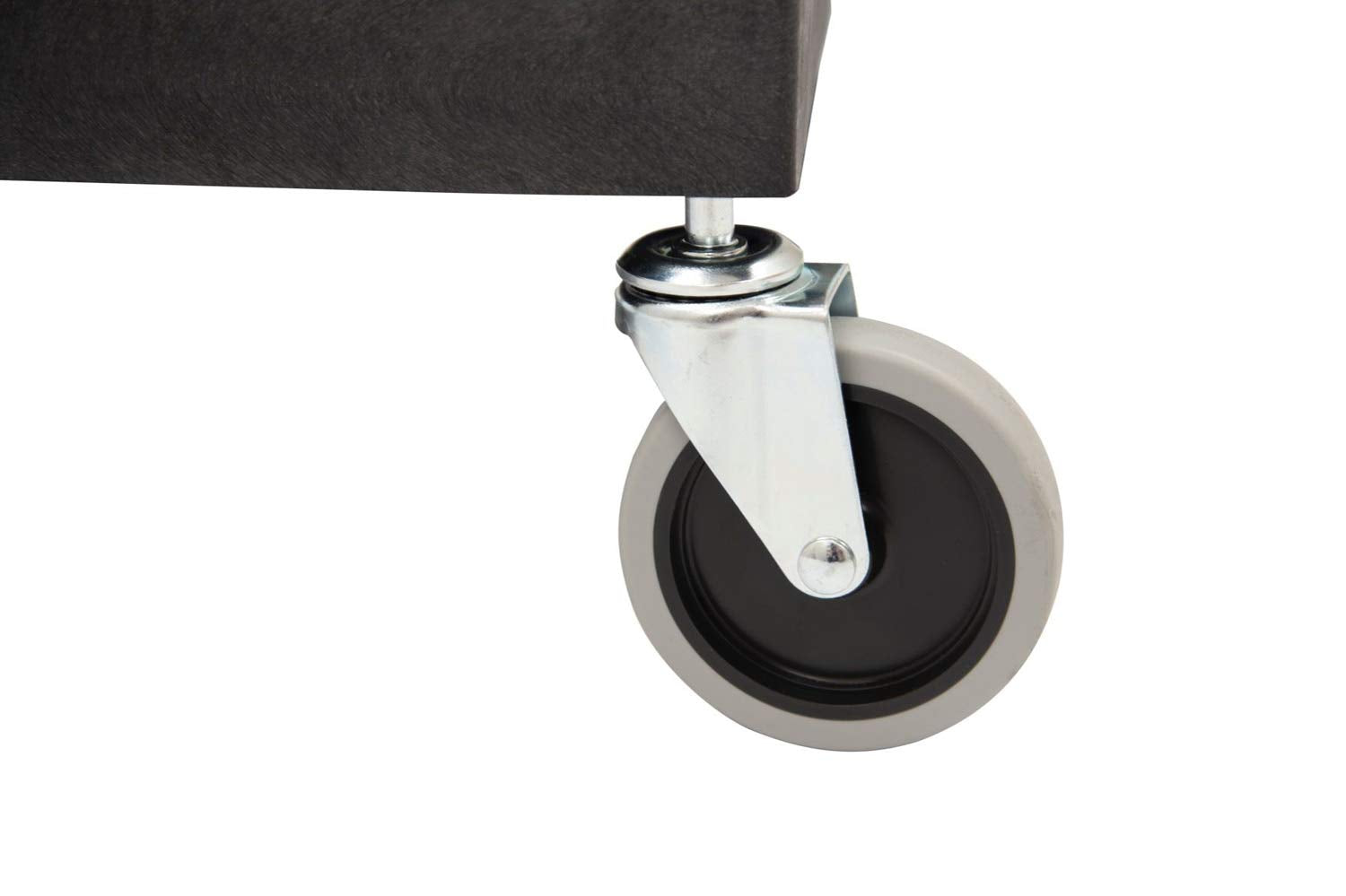 Luxor&quot;24&quot;&quot; x 18&quot;&quot; Plastic Utility Tub Cart- Three Shelf- Black&quot; -SEC111-B