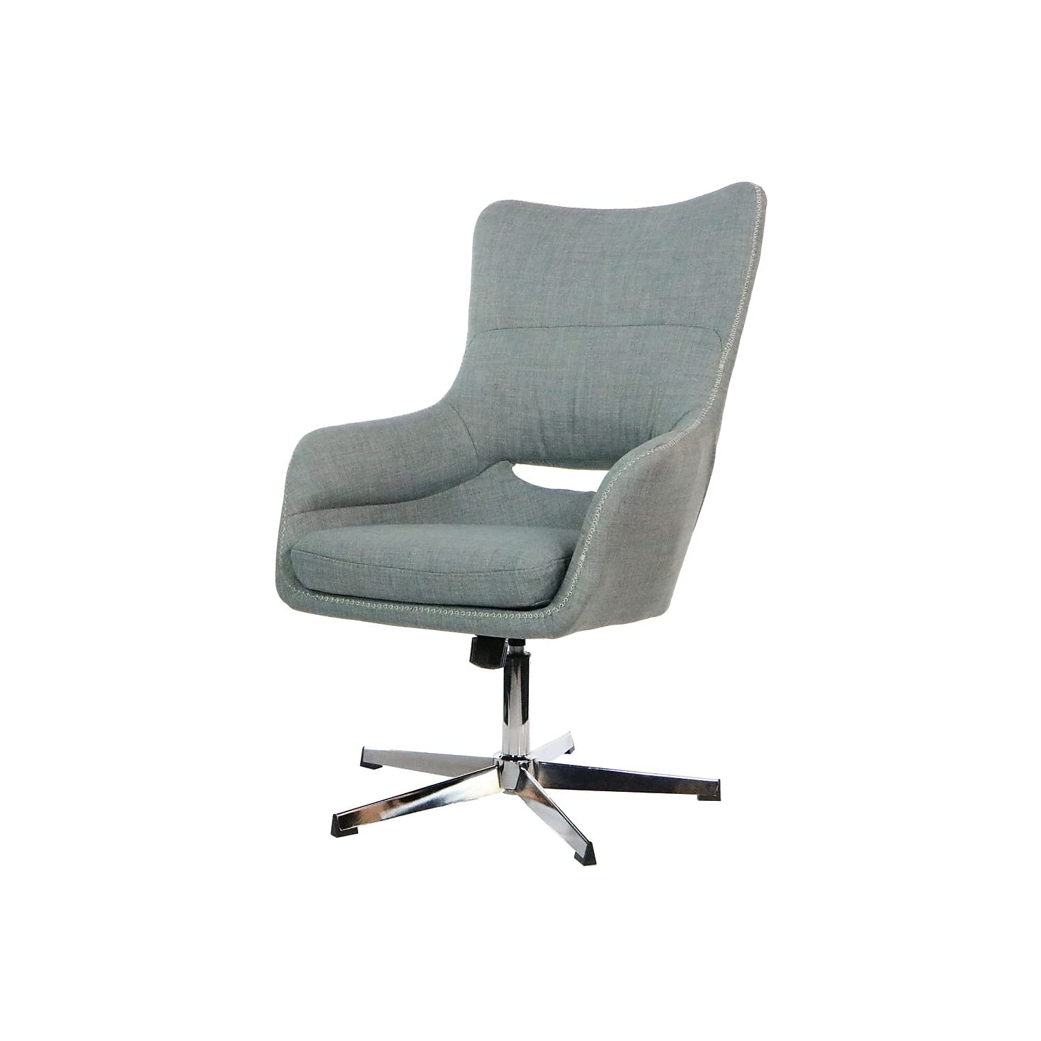 Hanover Harrison 18&quot; High Stationary Office Chair in Gray with 360-Degree Swivel Spin, HOC0013
