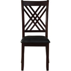 Acme Katrien Faux Leather Dining Side Chair in Black Set of 2