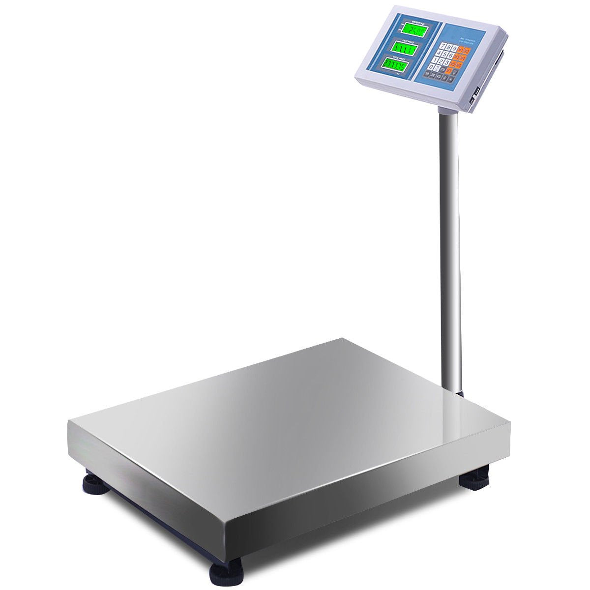 Giantex 660Lbs Weight Computing Digital Scale Floor Platform Scale Postal Scale Accurate Shipping Mailing Lb/Kg Price Calculator