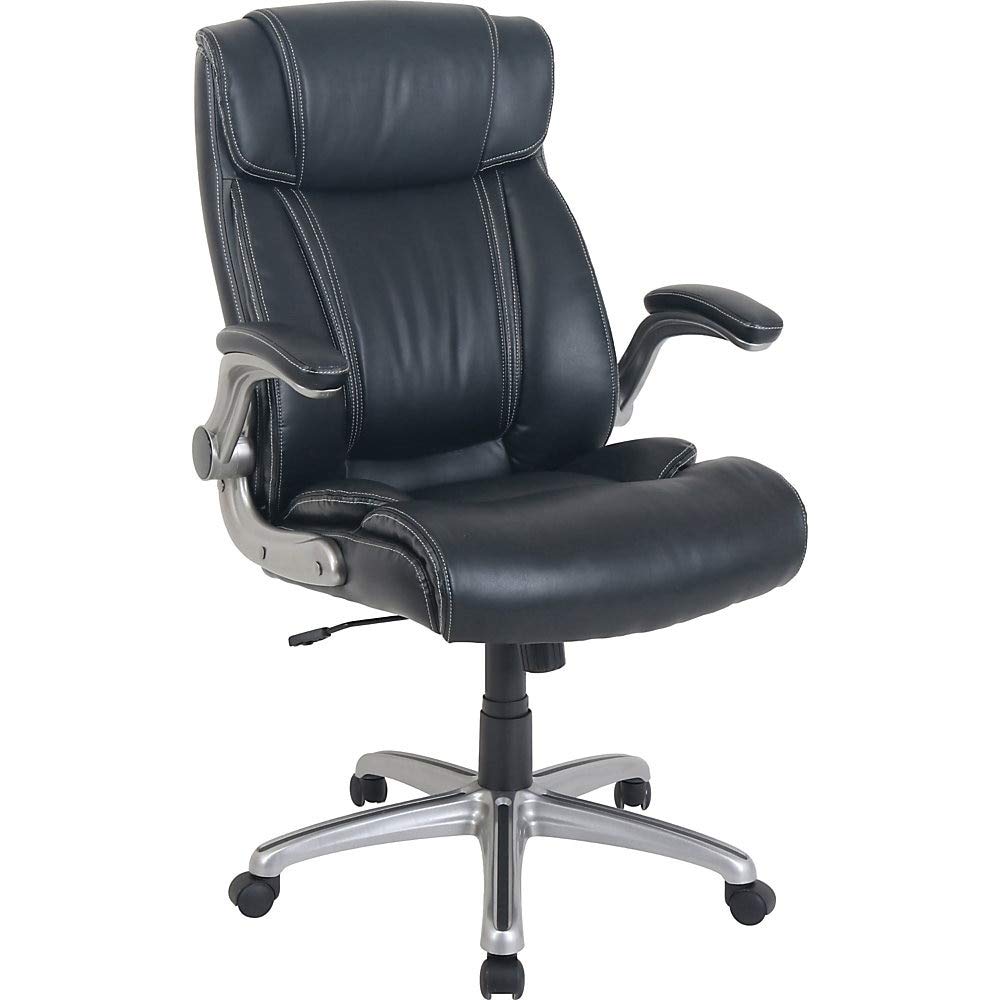 Lorell, Llr81803, Soho Flip Armrest High-Back Leather Chair