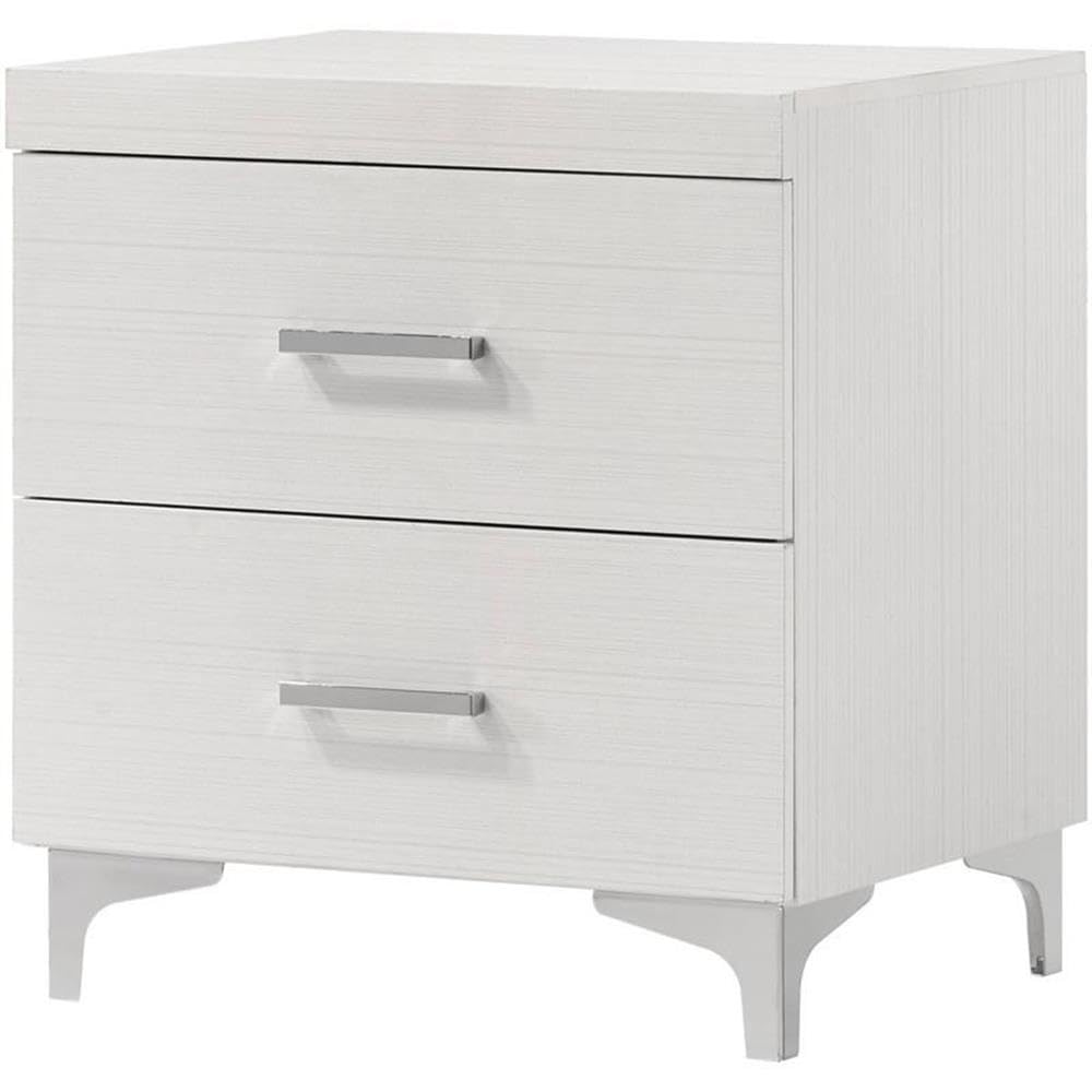 Acme Casilda 2-Drawer Wooden Nightstand in White