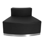 Flash Furniture HERCULES Alon Series Black LeatherSoft Reception Configuration, 4 Pieces