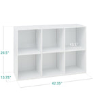 Best Choice Products 6-Cube Storage Organizer, 13.5In Shelf Opening, Bookcase, Display Shelf, Customizable W/ 3 Removable Back Panels – White