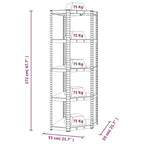Vidaxl Corner Shelf Unit, 5-Layer Storage Solution, Durable Silver Galvanized Steel And Engineered Wood, Versatile Industrial Style, For Home Or Office