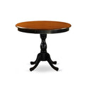 East West Furniture Aman5-Bch-W 5 Piece Dinette Set For 4 Includes A Round Kitchen Table With Pedestal And 4 Kitchen Dining Chairs, 36X36 Inch, Black & Cherry