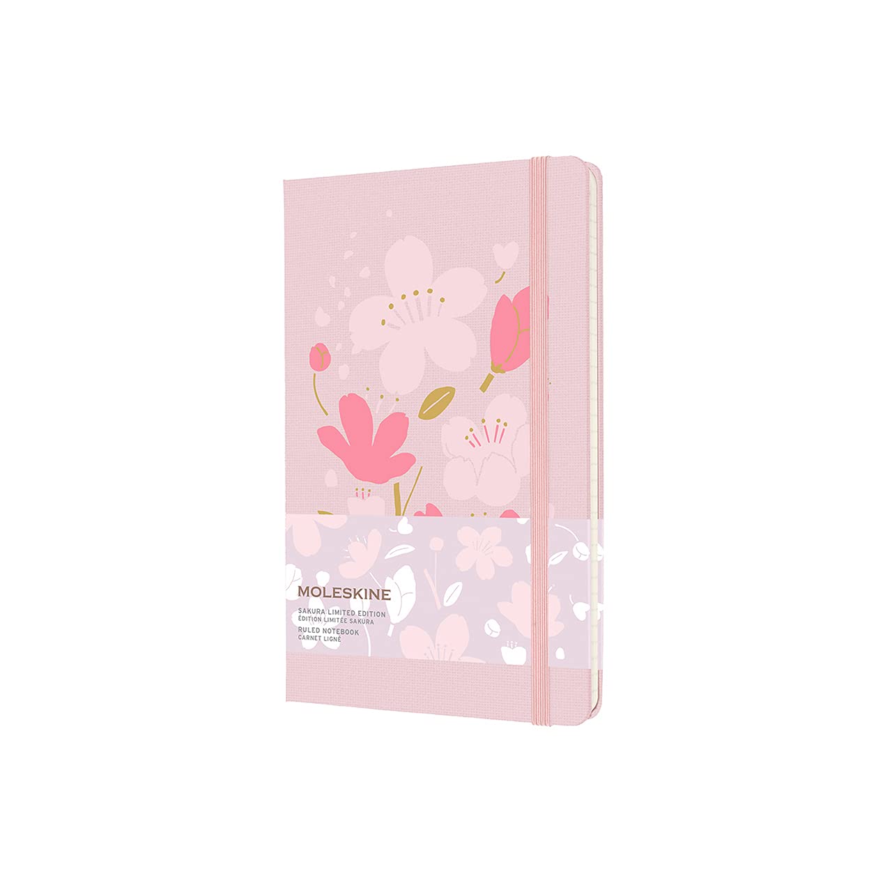 Moleskine Limited Edition Sakura Notebook, Hard Cover, Large (5' X 8.25'), Ruled/Lined, Graphic 1, 240 Pages