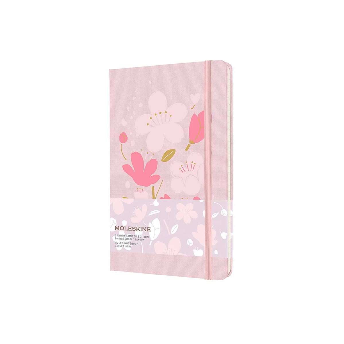 Moleskine Limited Edition Sakura Notebook, Hard Cover, Large (5' X 8.25'), Ruled/Lined, Graphic 1, 240 Pages